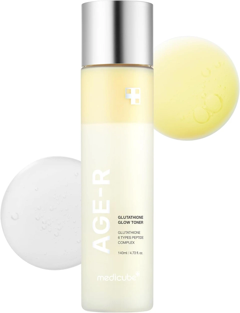 medicube Age-R Glutathione Glow Milky Toner, Low-Irritation Double Layer Toner for Glass Glow Skin with Peptide 140ml