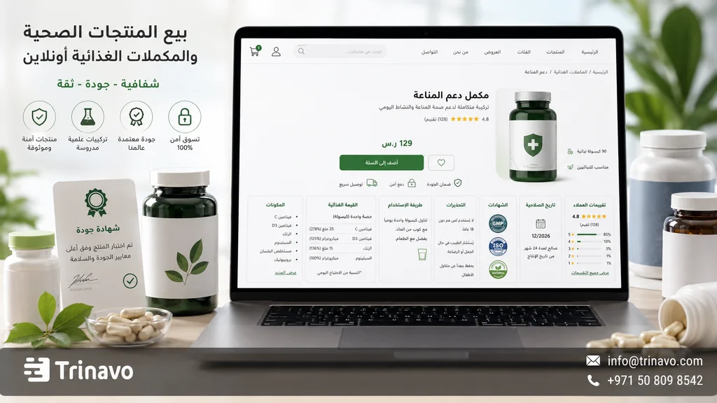 متجر المنتجات الصحية الإلكتروني
