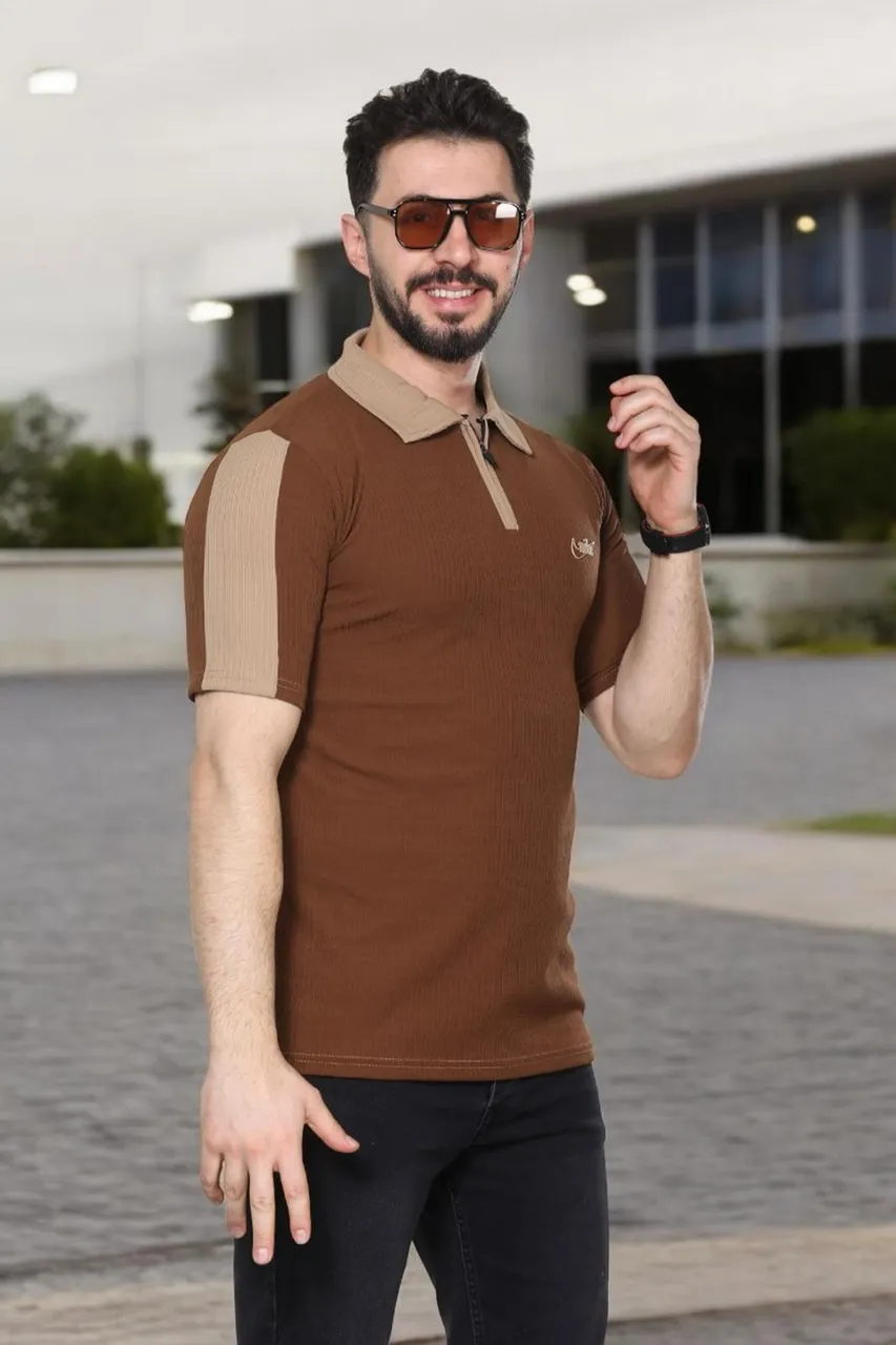 بلوزة رجالي جاكار زبدة محززة فل ليكرا مريحة كتير 🫰 