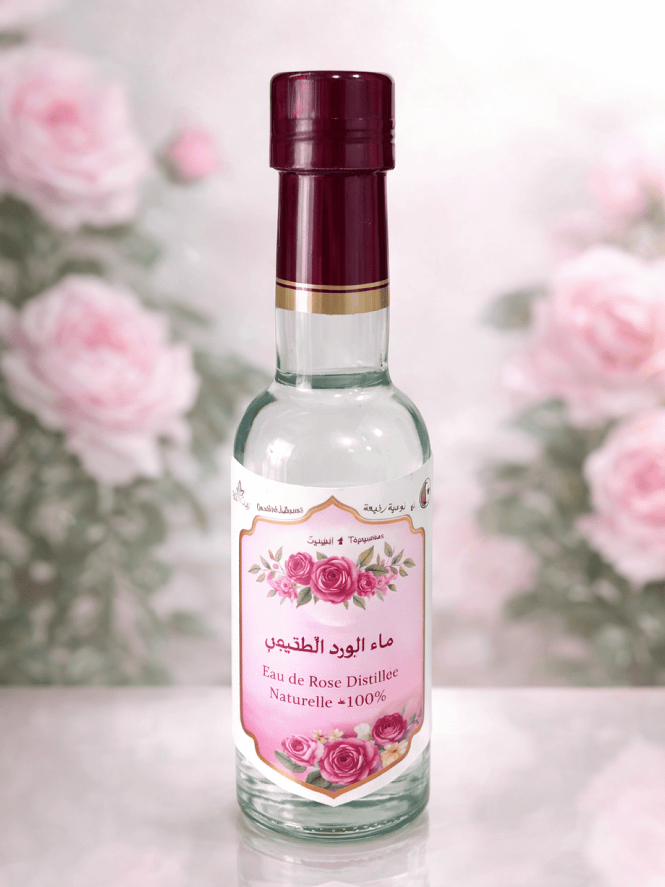 ماء ورد مقطر طبيعي حجم 250مل