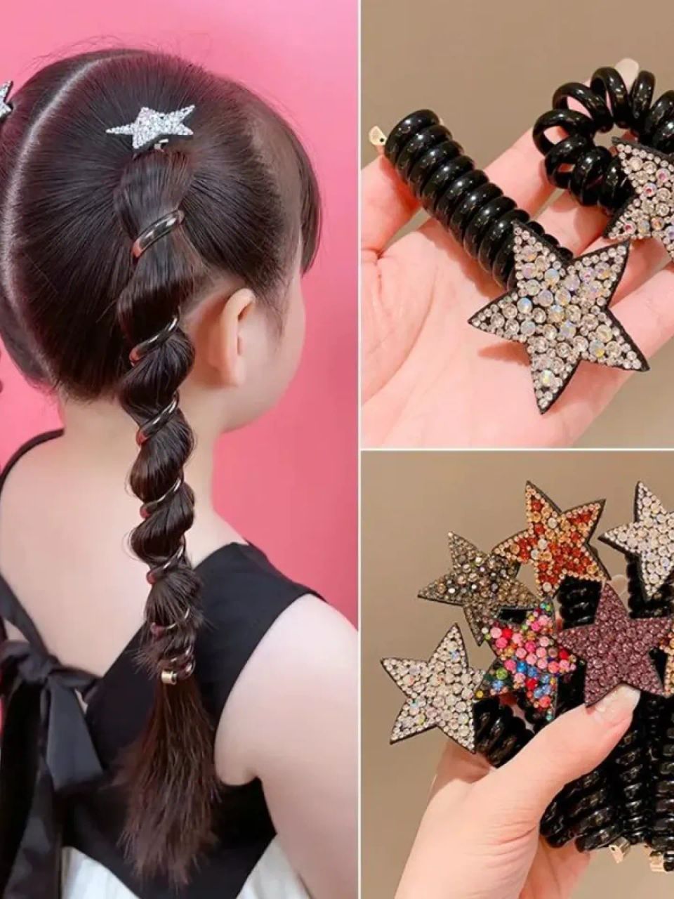 ترند ربطات النجمة الحلزونية الكيوت قطعة مفردة 🌟👧