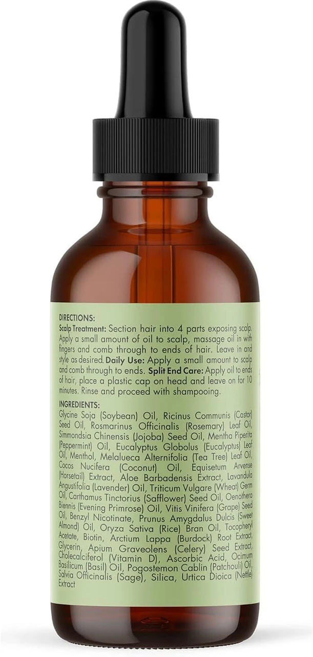  MIELLE - ROSEMARY MINT, SCALP & HAIR OIL, INFUSED W/BIOTIN & ENCOURGES GROWTH, FOR DAILY USE, SCALP TREATMENT, SPLIT END CARE & SCALP & STRENGTHENING OIL | Strengthens, Moisturises, Promotes Hair Growth, Dry Scalp & Split Ends Treatment