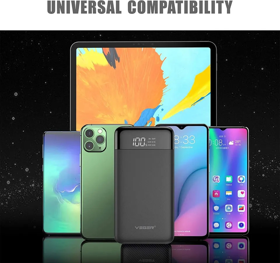 Veger 10000 mAh Power Bank with Display