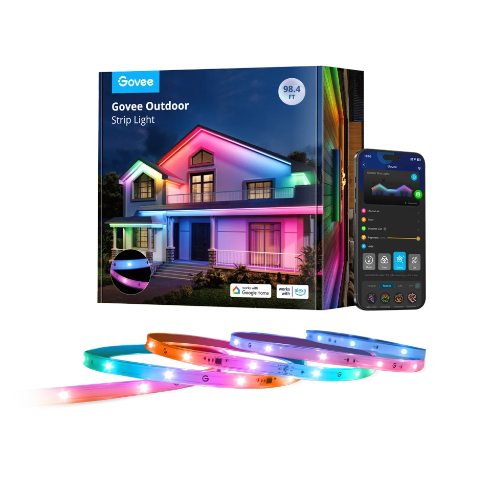 Govee Wi-Fi RGBIC Outdoor Strip Lights