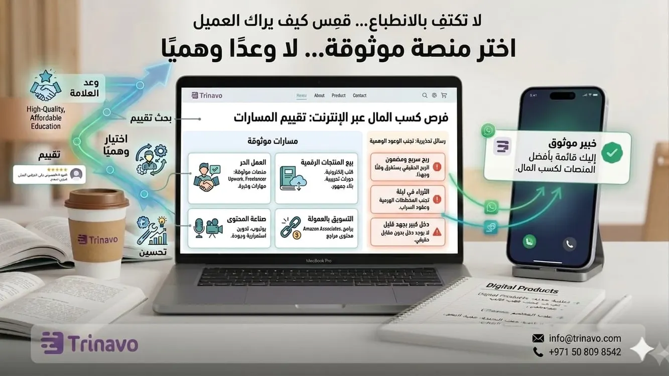 أفضل المواقع لربح المال بصورة مضمونة: كيف تختار منصة موثوقة وتبدأ دون وعود وهمية؟