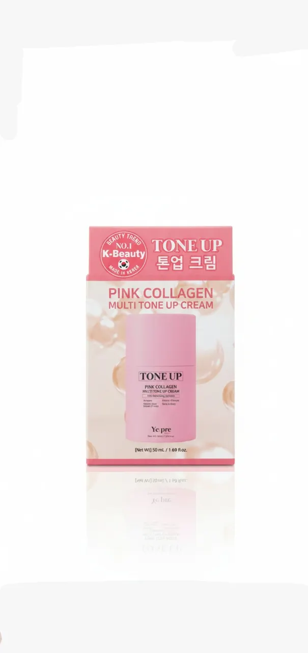 كريم توحيد اللون الوردي بالكولاجينPink Collagen Multi Tone Up Cream