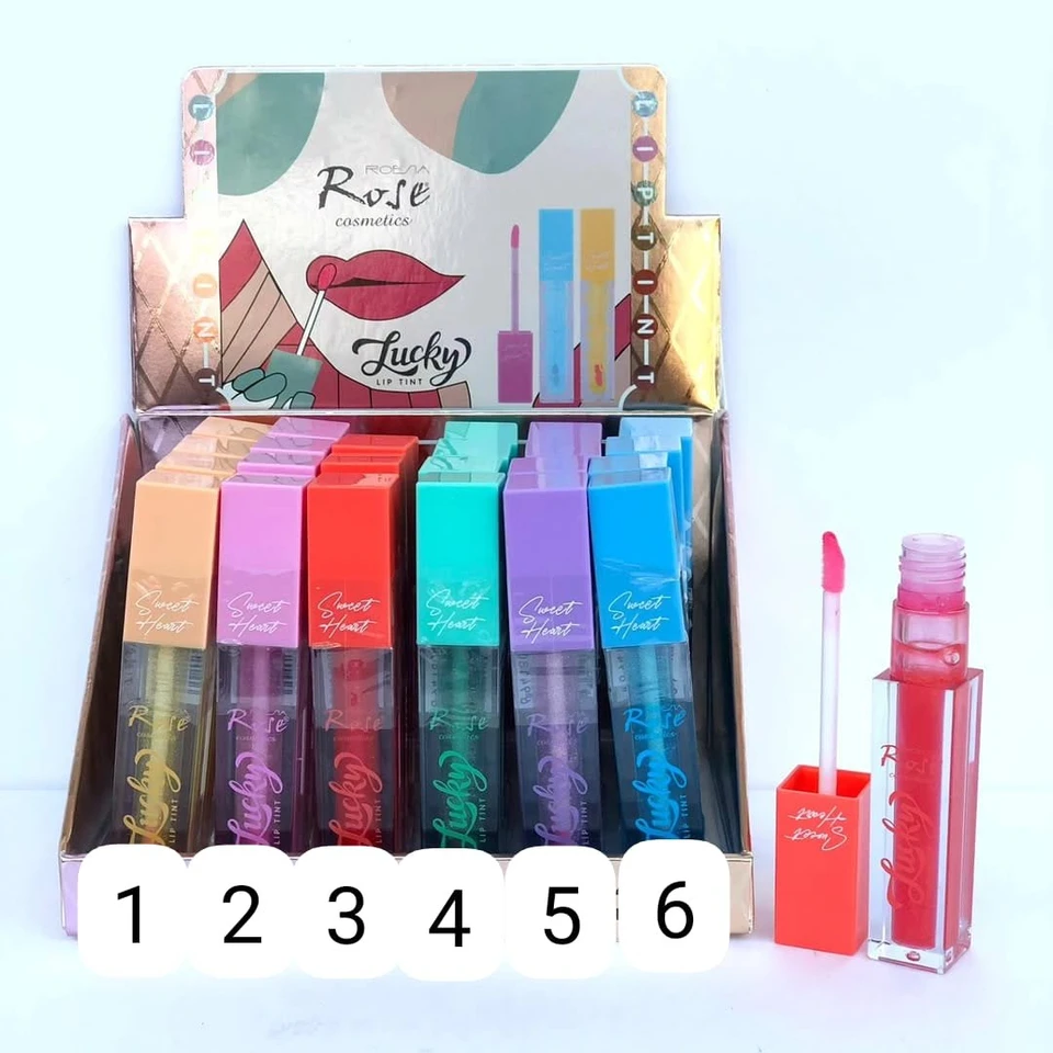 مورد وملمع شفاه "لاكي" من روز كوزمتكس 💄✨
