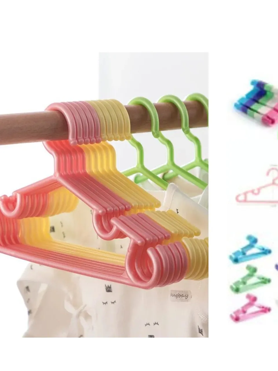 علاقة بلاستيكية لملابس الأطفال 8 قطع