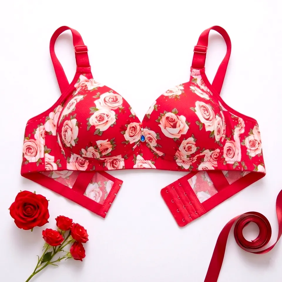 ستيانة زهرة الربيع الكيوت حشوة عادي قالب كبير🌸✨