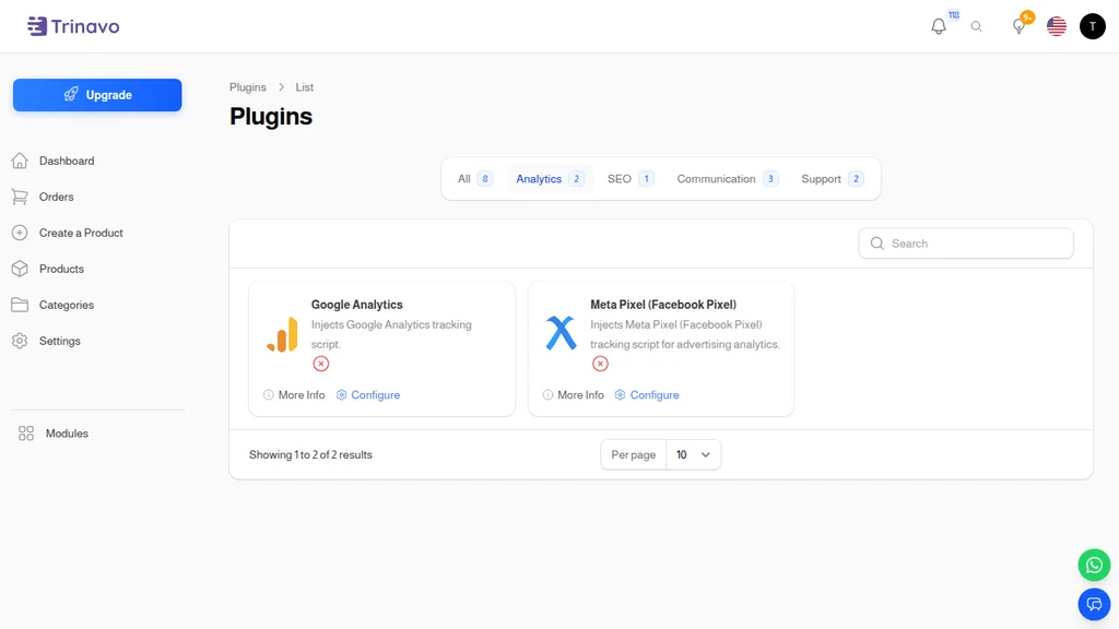 Analytics plugins