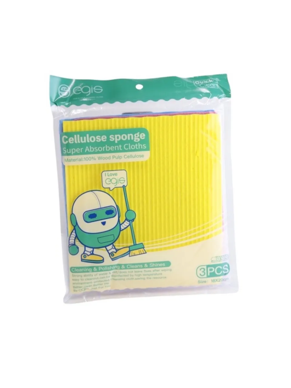 ايجس إسفنجة سليلوز فائقة الامتصاص 3 قطع