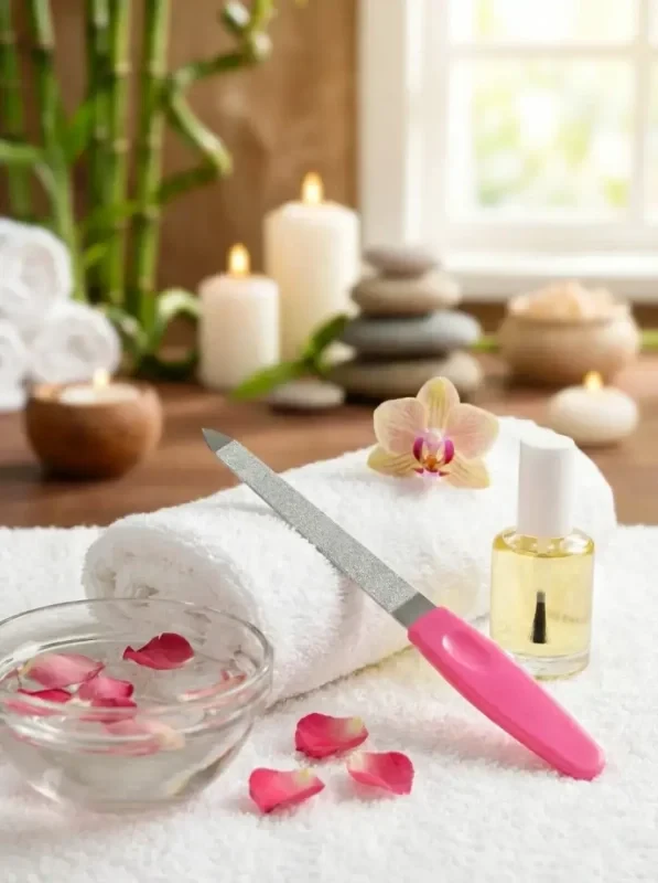 مبرد الأناقة 2 بـ 1 ✨ (اللمسة المخملية لأظافرك) 💅💖 