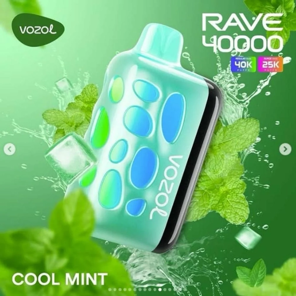 شيشة فوزول ريف 40K سحبة نعناع بارد VOZOL RAVE 40K Puffs COOL MINT