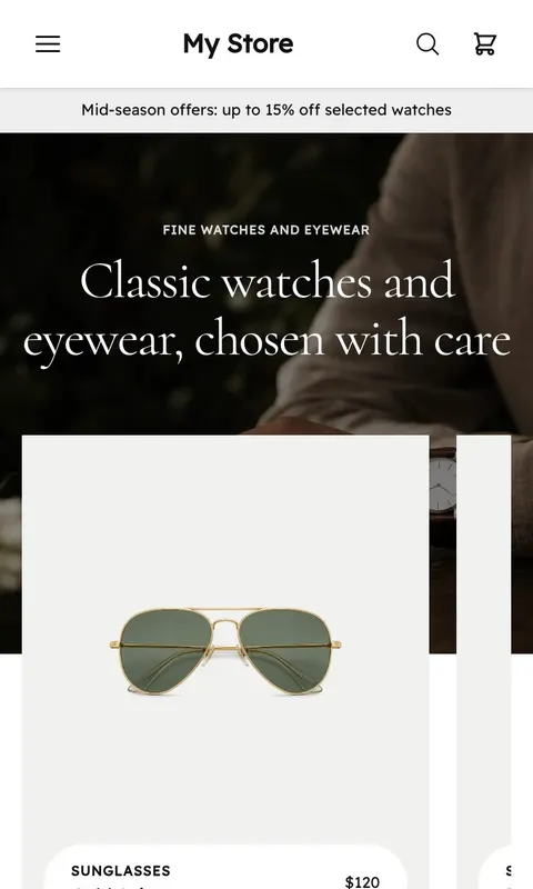 Waqt - Watches & Eyewear store template