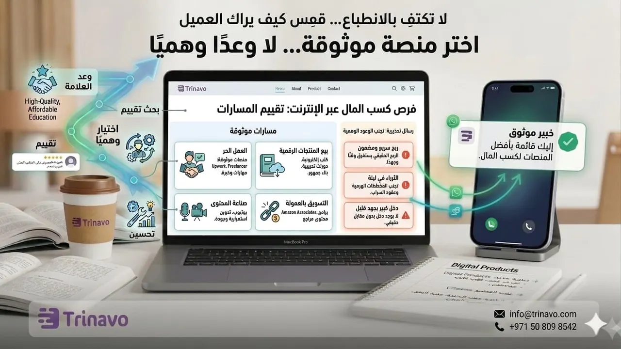 أفضل المواقع لربح المال بصورة مضمونة: كيف تختار منصة موثوقة وتبدأ دون وعود وهمية؟