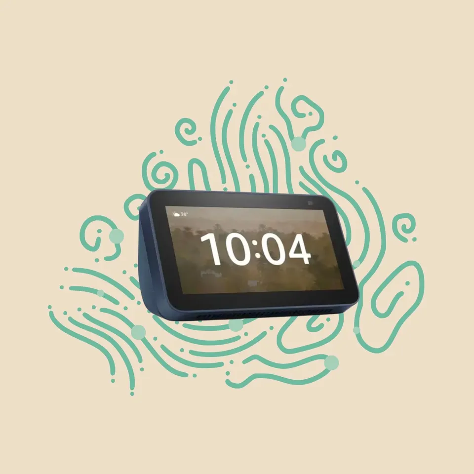 جهاز Echo Show 5 | الجيل الثالث بشاشة ذكية <الكسا> (باللهجة الخليجية) | لون الازرق الغامق