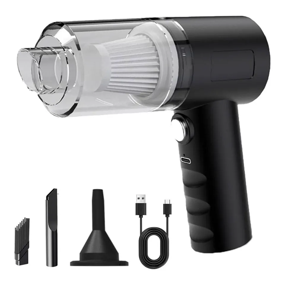 Mini vacuum cleaner with two pull and push systems
