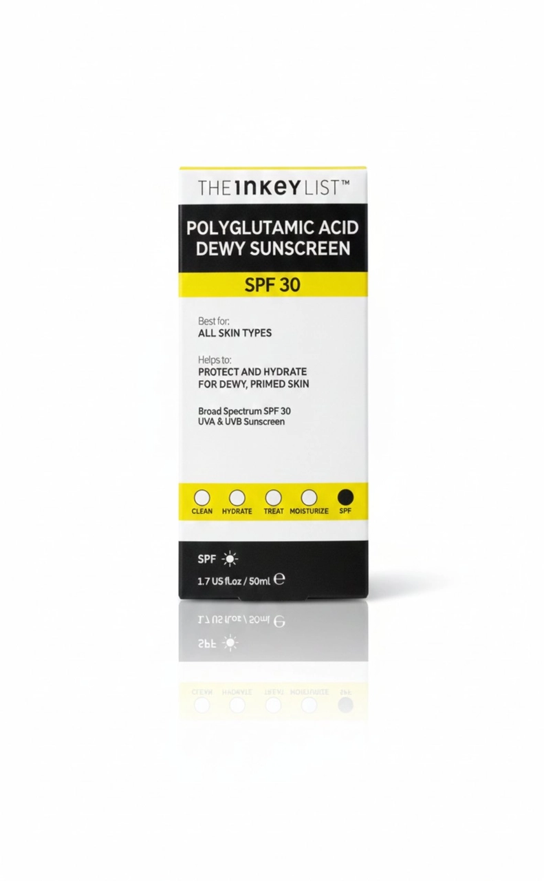 واقي شمس بوليغلوتاميك أسيدThe Inkey List Polyglutamic Acid Dewy Sunscreen SPF30