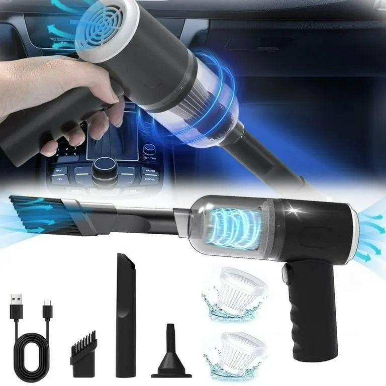 Mini vacuum cleaner with two pull and push systems