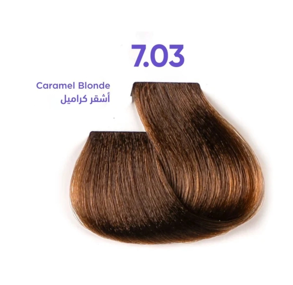 صبغة شعر ون بي أشقر كراميل 7.03