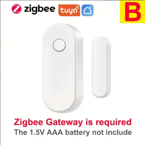 نسق حساس باب ونافذة ذكي ZigBee | تنبيهات فورية عبر smart life و tuya (يتطلب Hub) لون ابيض