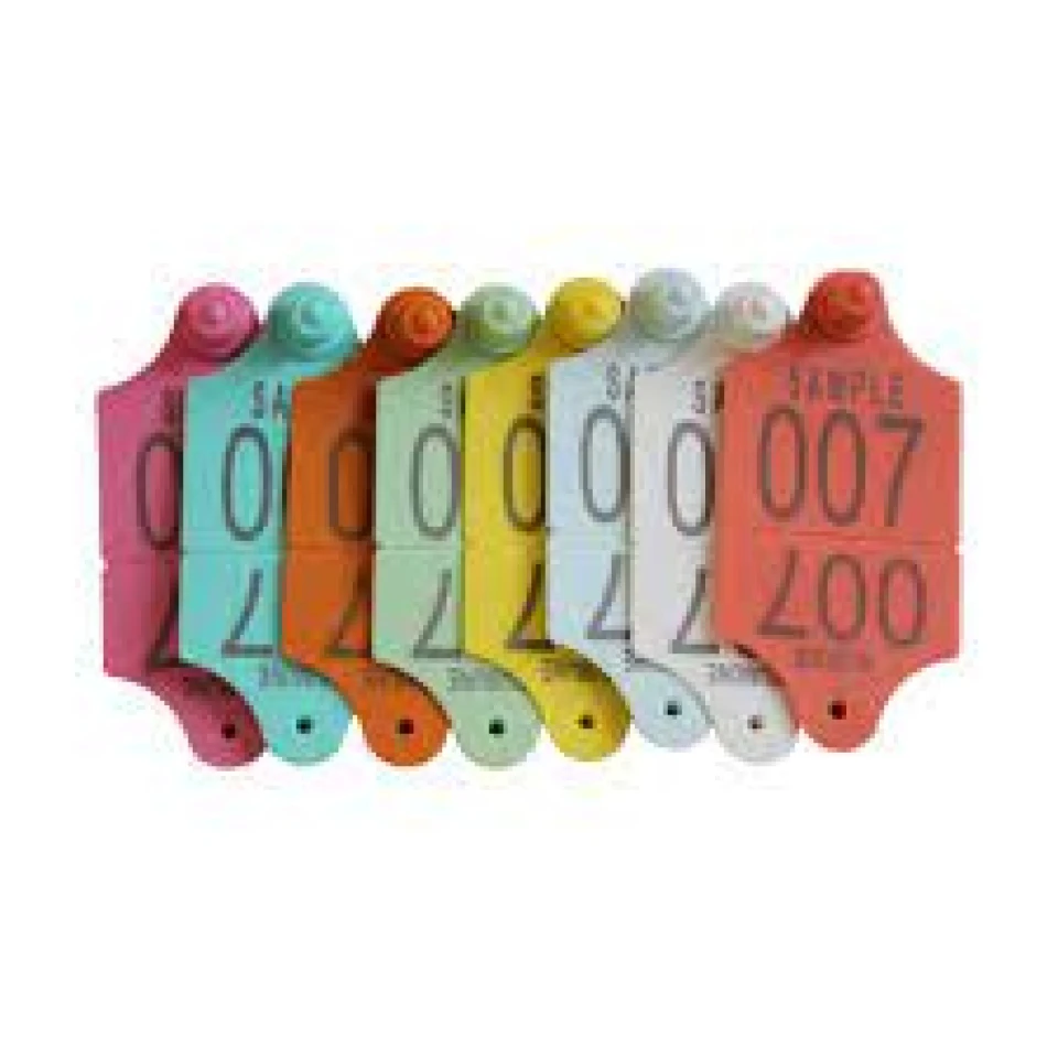 ارقام بطاقات الاذن للابقار حجم وسط  (66mm x 56mm (