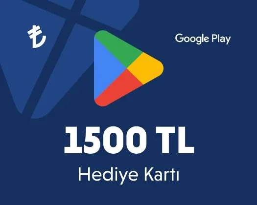 بطاقة غوغل بلاي 1500 ليرة تركية