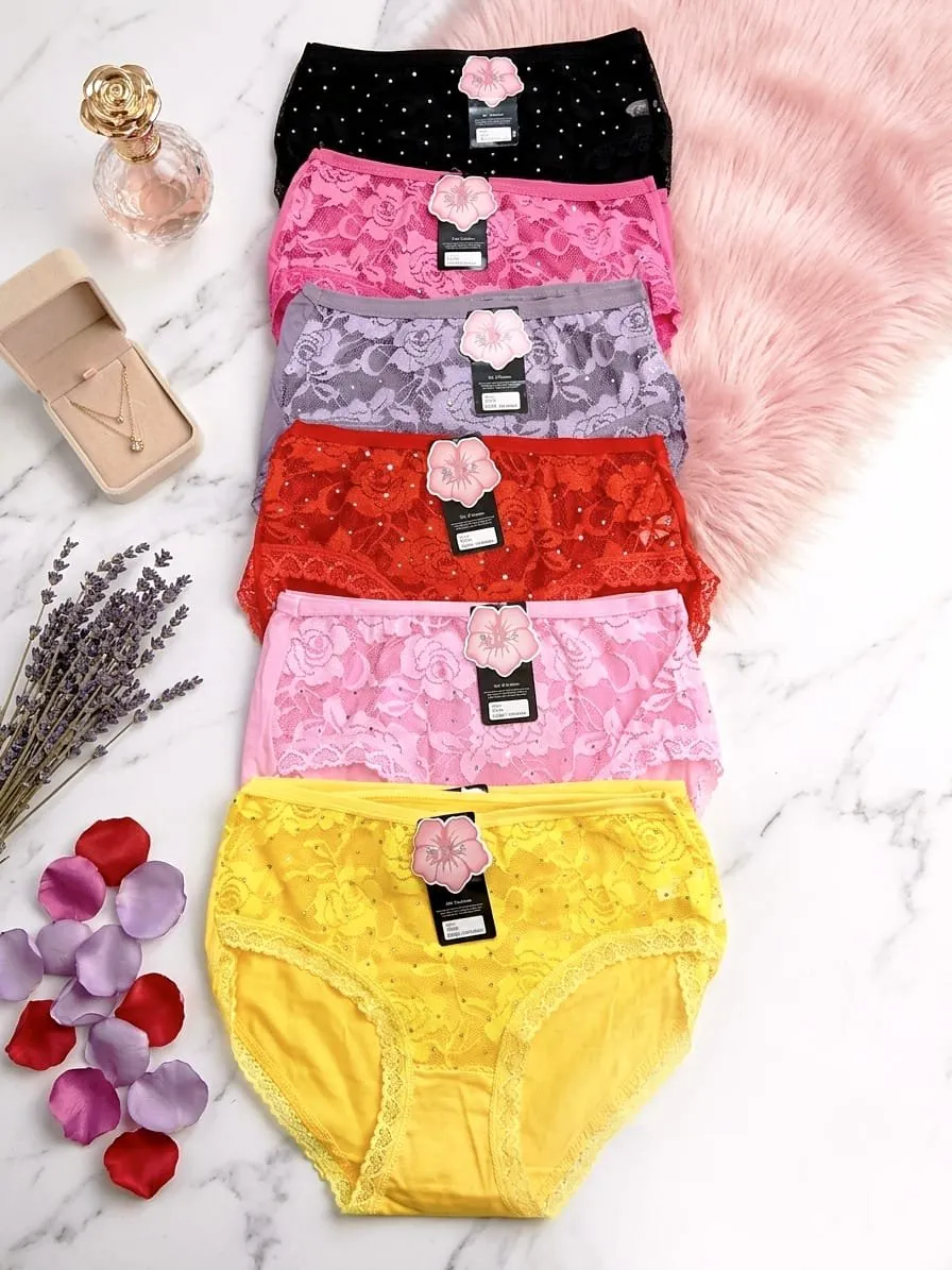 12 قطعة كيلوت نسائي دانتيل 🌸