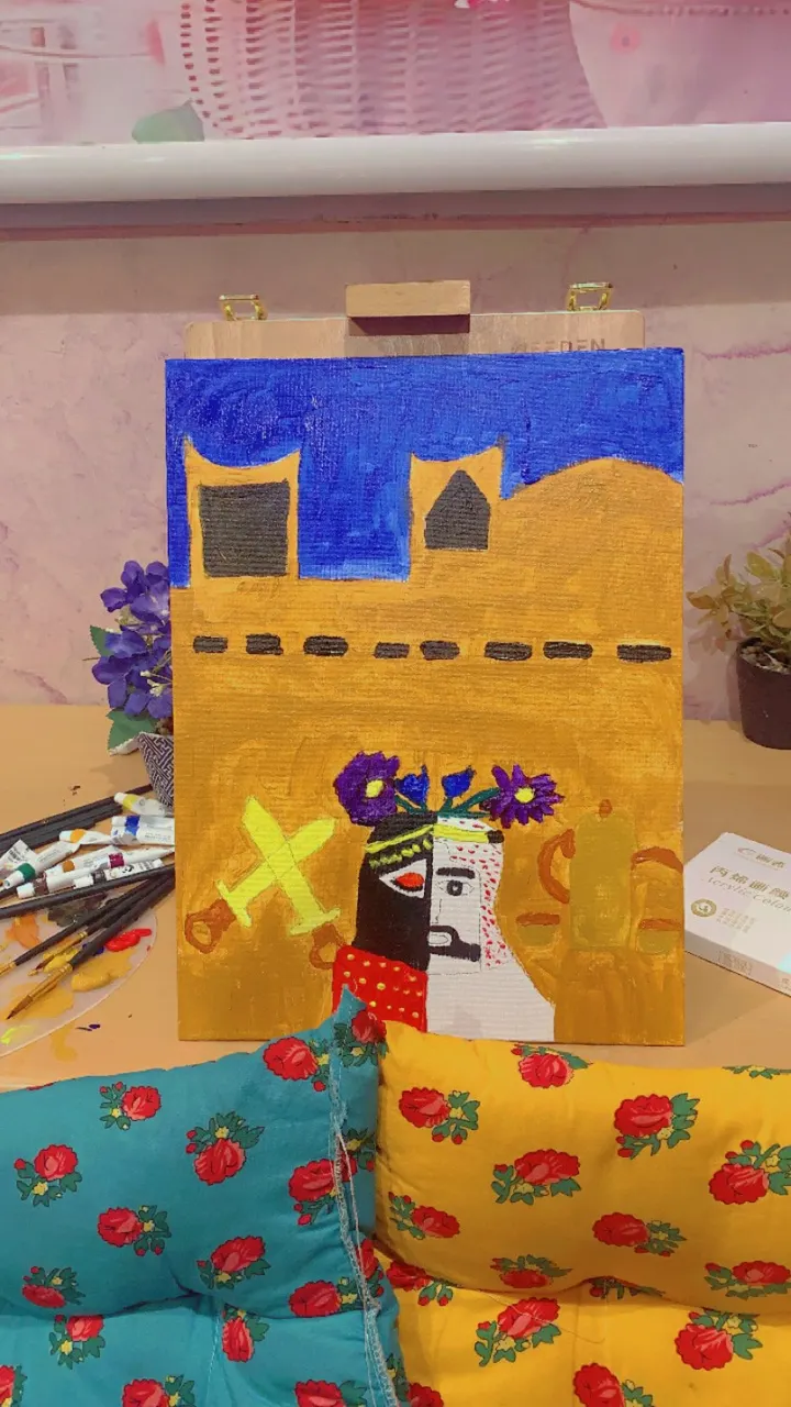 لوحة عن التراث للفن تجريدي  للطباعة على لوحة 🎨 