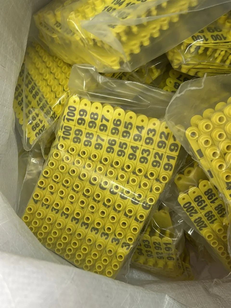 Plastic Tags Livestock Animal Ear Tag Shape Rectangular (finger)