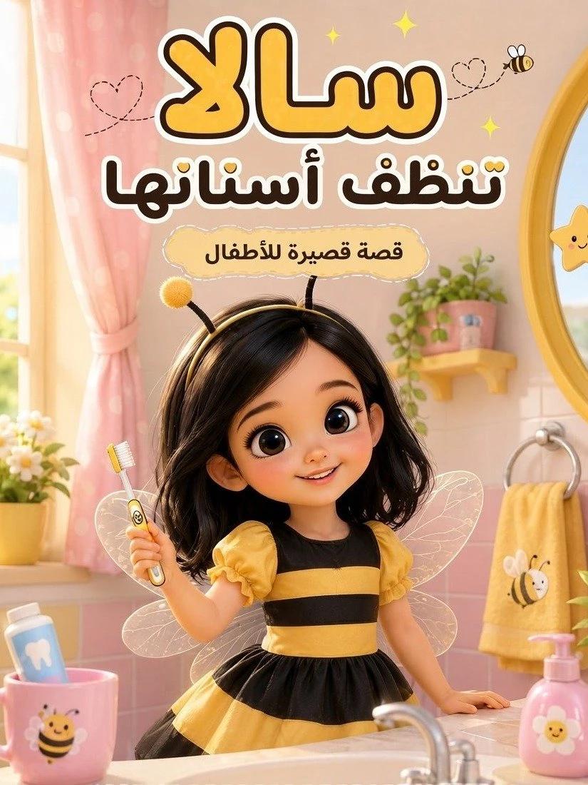 📚 الكتاب الثالث: سالا تنظف أسنانها من سلسلة عادات سالا اليومية