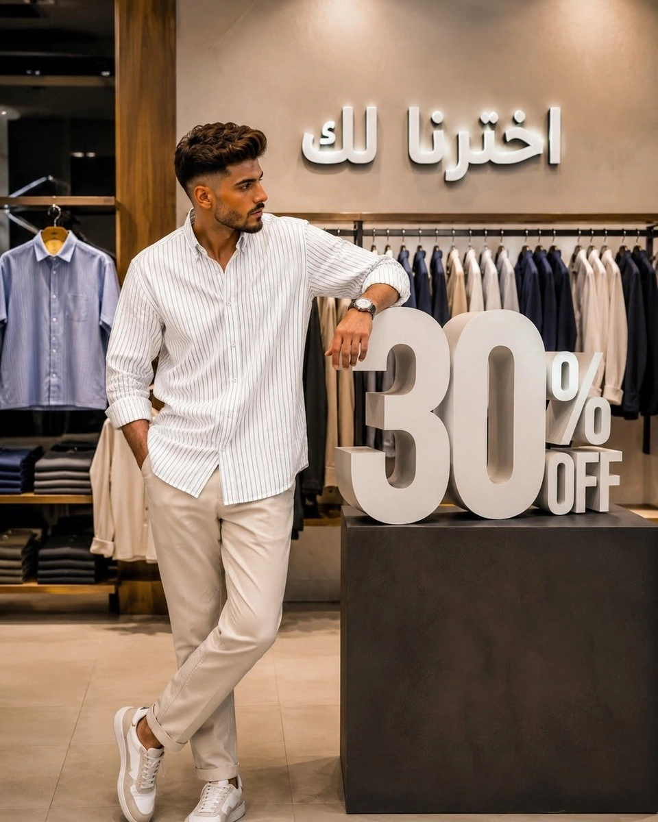 قميص  كم كتان + بنطلون