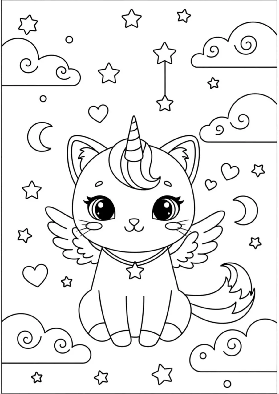 Unicorn coloring pages printable 50pic