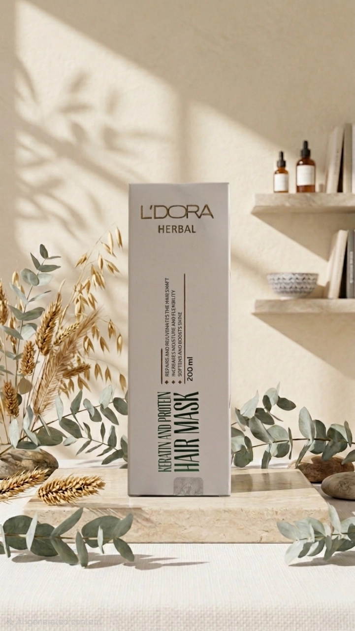 ماسك الشعر بالأعشاب بالبروتين والكيراتين من  ليدورا - L'DORA Keratin and Protein Hair Mask