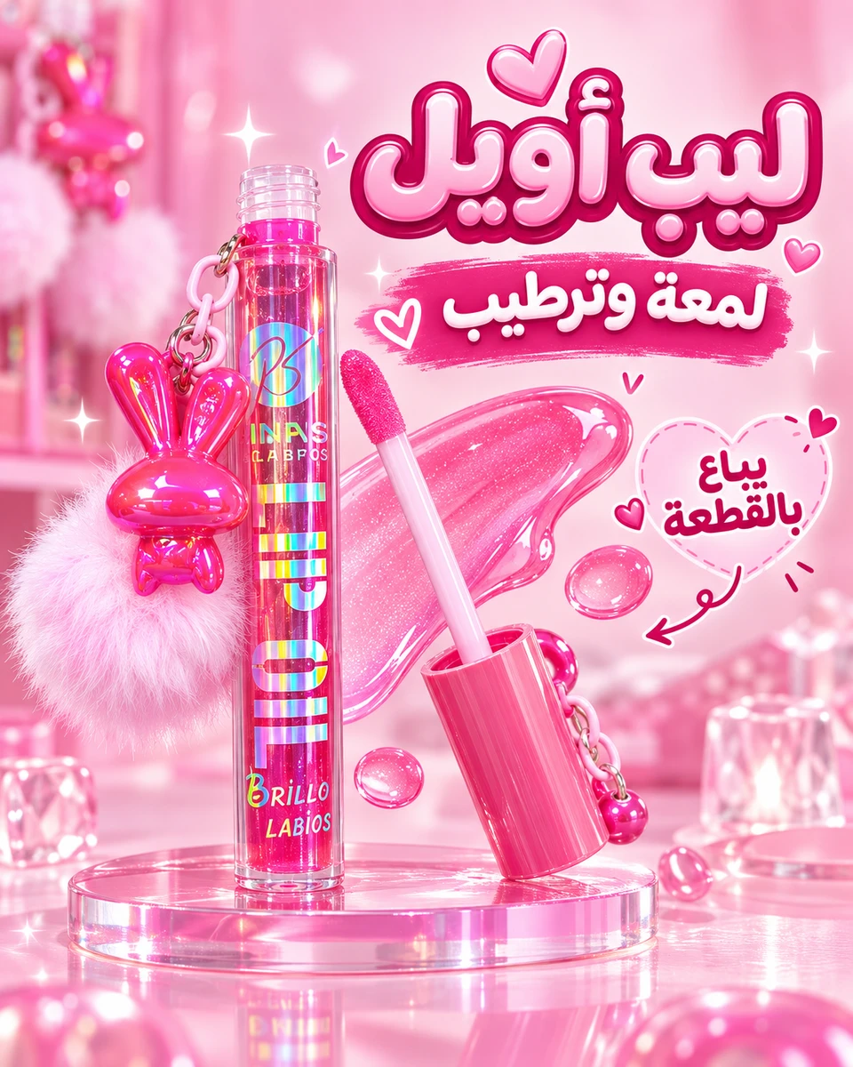 ملمّع شفاه مرطب روناسي مع أرنوب وفروة 🎀