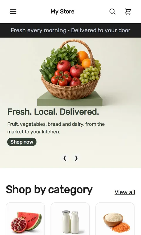 Bustan - Food & Restaurants store template