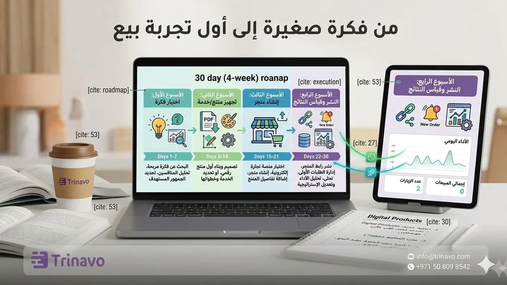 خطة 30 يوماً: من فكرة صغيرة إلى أول تجربة