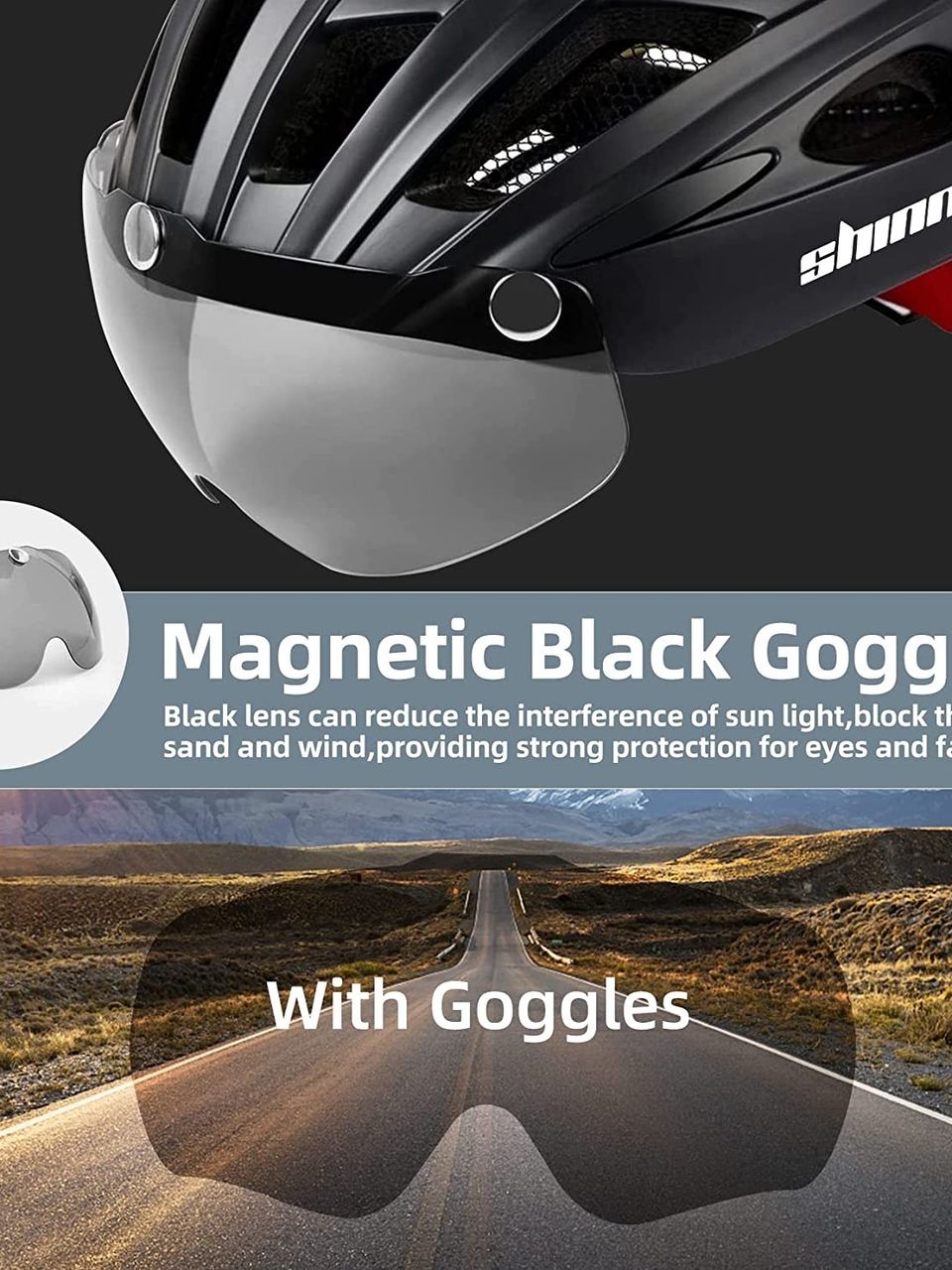 خوذة دراجة باضاءة خلفية من Shinmax