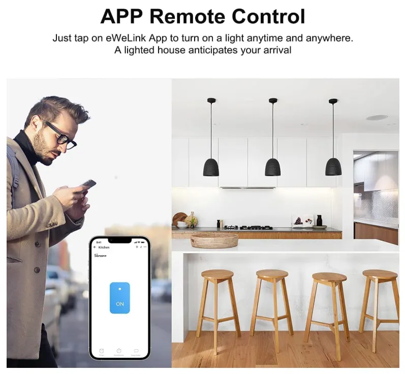 نسق مفتاح إضاءة ذكي رباعي Wi-Fi | يعمل مع Smart life و Tuya