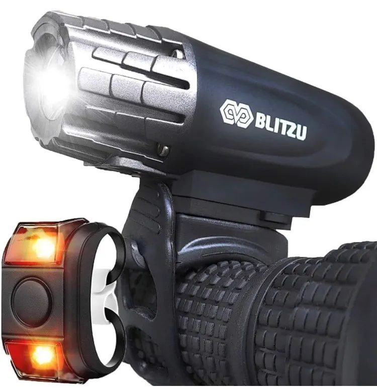  ضوء دراجة قابل للشحن USB أمامي وخلفي