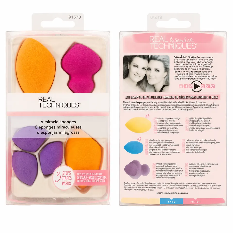 Real Techniques 6 Miracle Sponges Set