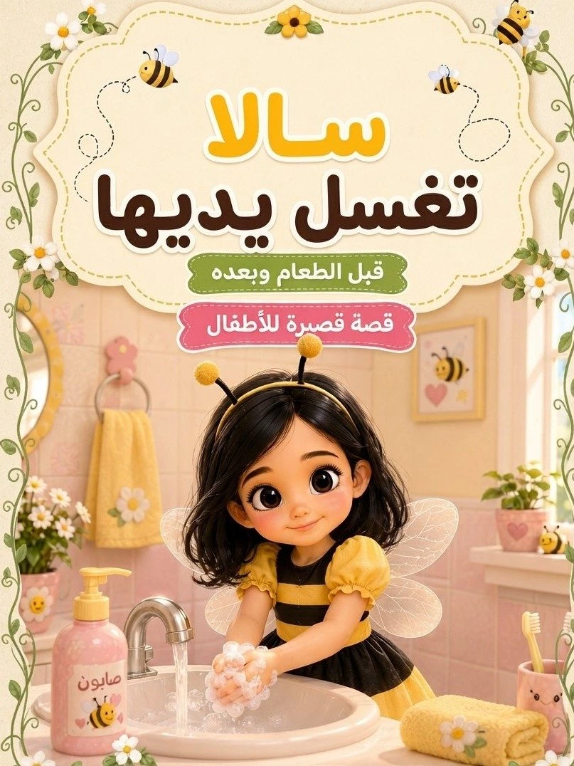 📚 الكتاب الثاني: سالا تغسل يديها من سلسلة عادات سالا اليومية