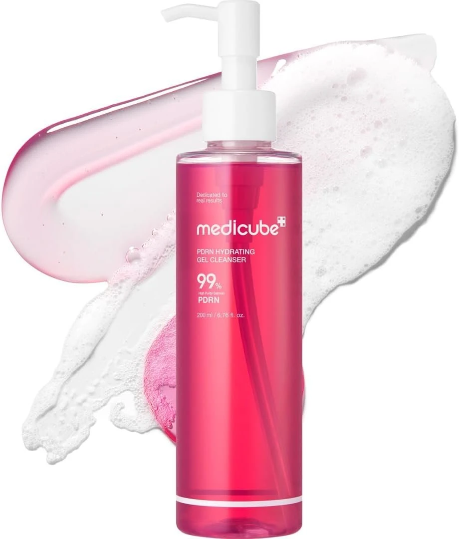 medicube PDRN Jelly to Foam Cleanser | Low pH Hydrating Daily Face Wash for All Skin Types | With PDRN, Collagen & LHA | Gentle Pore Care & Radiant, Balanced-Looking Skin 200ml
