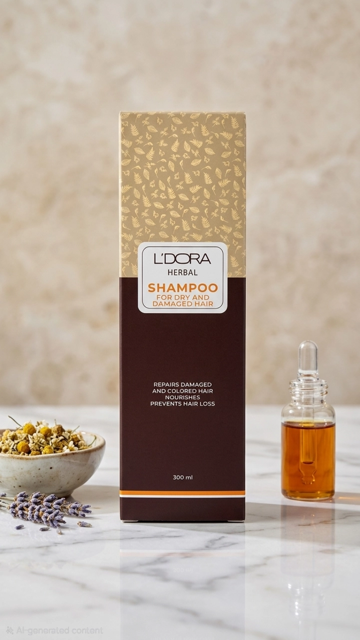 شامبو بالأعشاب للشعر الجاف و المتضرر من لدورا - L'DORA Shampoo For Dry and Damaged Hair