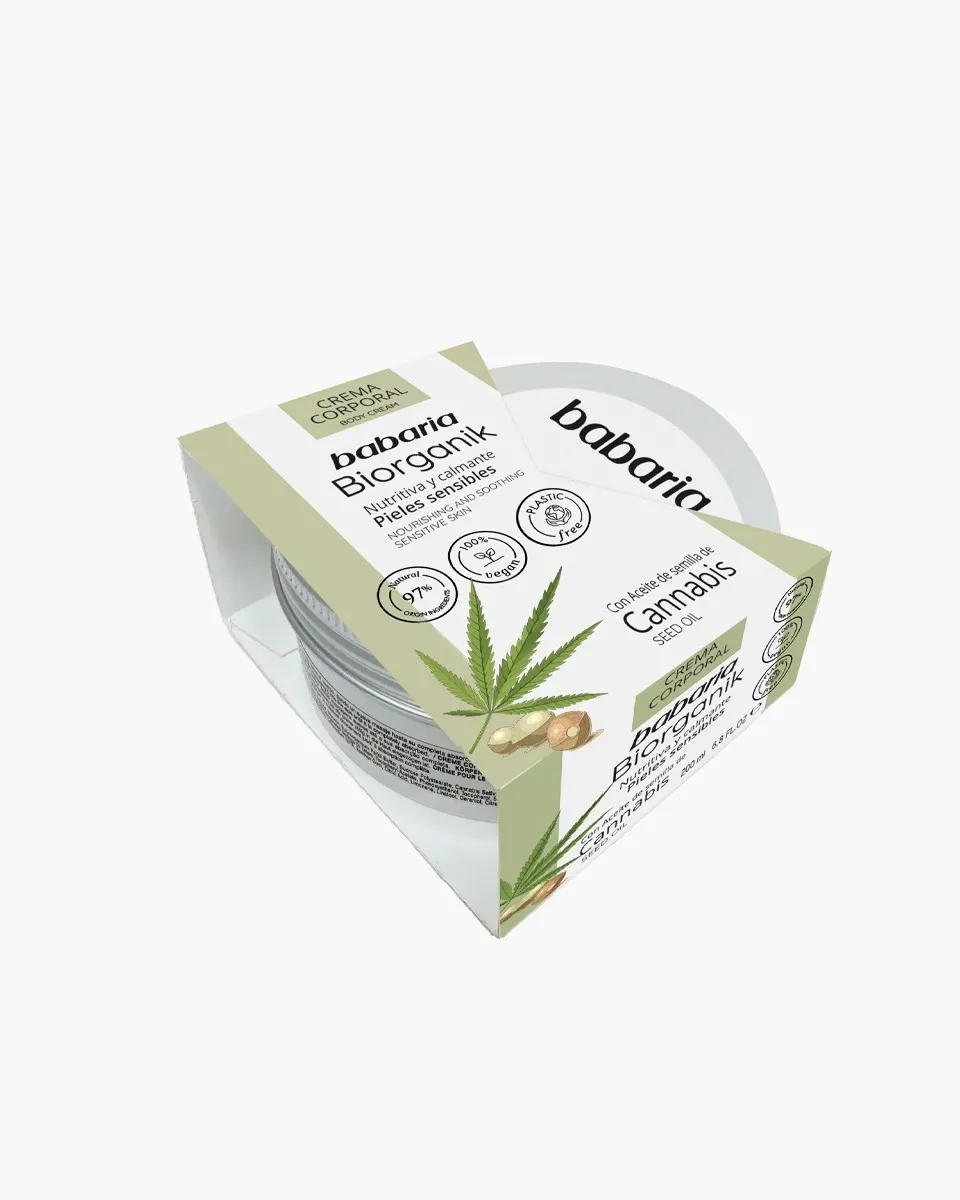 باباريا كريم الجسم بزيت بذور القنب 200 مل
