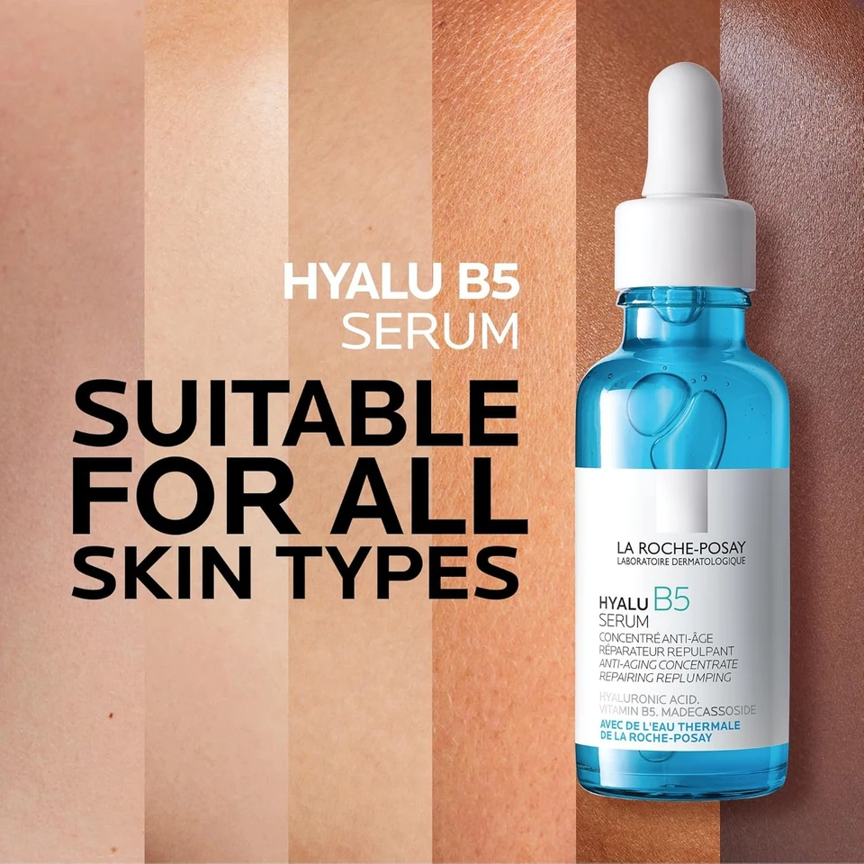 La Roche-Posay Hyalu B5 Hyaluronic Acid Face Serum; Visibly Re-Plumps & Repairs Skin; Reduces Wrinkles with Anti-Aging Properties 30ML