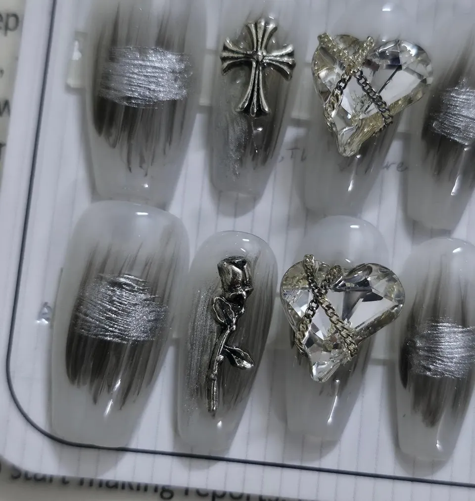 ✧   Chrome Hearts Nails 