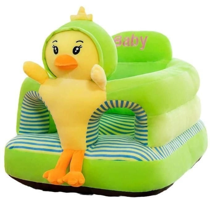 Comfortable and portable baby feeding seat – soft foam padding and backrest – green