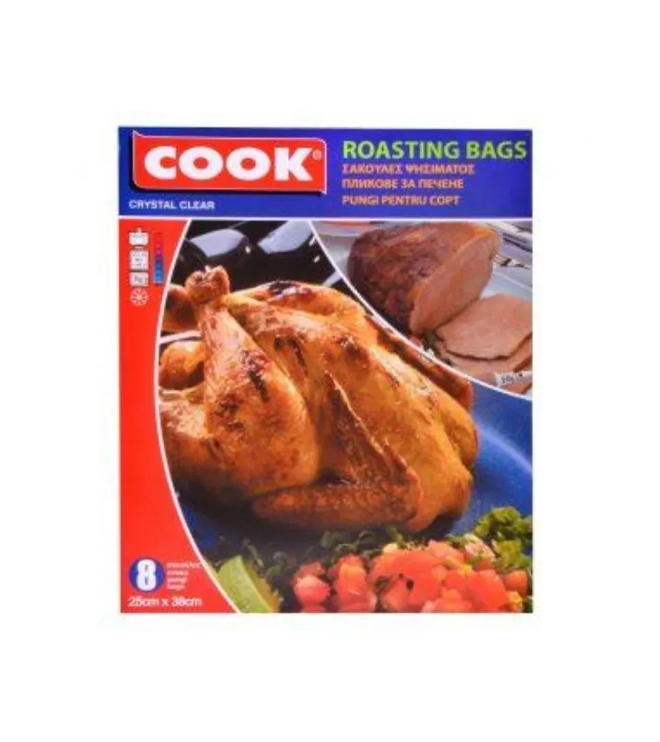 8 أكياس شفافة مقاس 25 سم × 38 سم