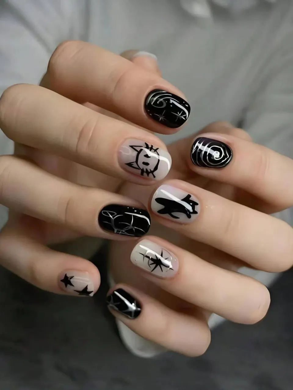 Gothic Cat Nails
